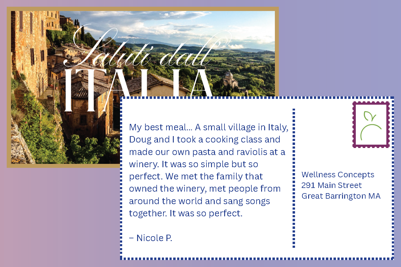 Nicole P's postcard from Italy.